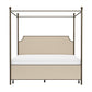 Hillsdale Furniture McArthur King Metal and Upholstered Canopy Bed, Bronze with Linen Stone Fabric