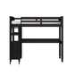 Hillsdale Furniture Lake House Twin Wood Loft with Desk and 4 Drawer Chest, Black