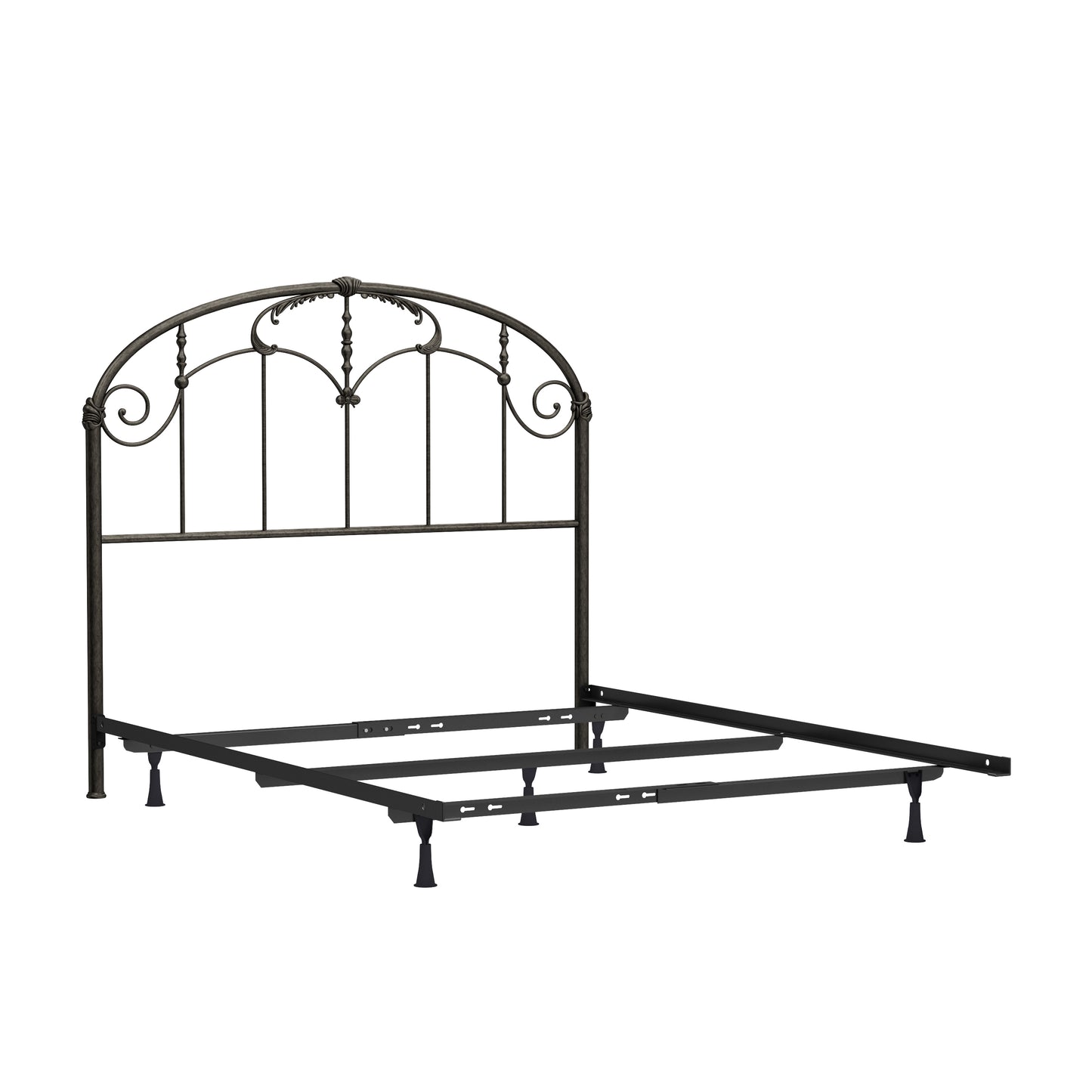 Hillsdale Furniture Jacqueline Metal Full/Queen Headboard with Frame, Old Brushed Pewter