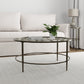 Hillsdale Furniture Marsala Metal Coffee Table, Gray with Brown Rub