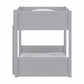 Living Essentials by Hillsdale Capri Wood Twin Over Twin Floor Bunk Bed, Gray