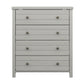 Living Essentials by Hillsdale Harmony Wood 4 Drawer Chest, Gray