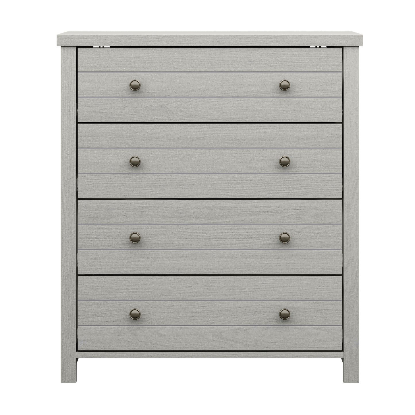 Living Essentials by Hillsdale Harmony Wood 4 Drawer Chest, Gray