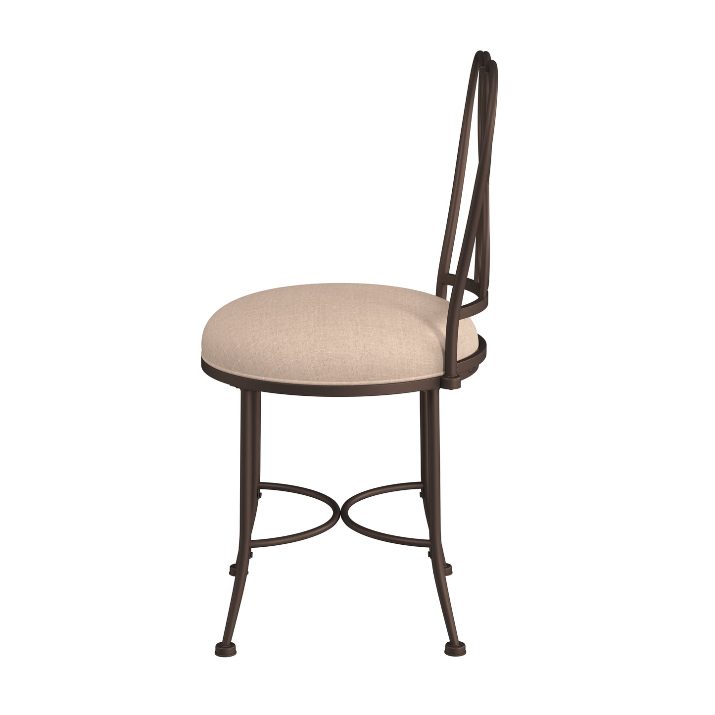 Hillsdale Furniture Christina Metal Vanity Stool, Bronze