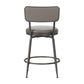 Hillsdale Furniture Baltimore Metal and Upholstered Swivel Counter Height Stool, Charcoal