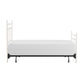 Hillsdale Furniture Providence Metal Full Bed with Spindle and Casting Design, Soft White