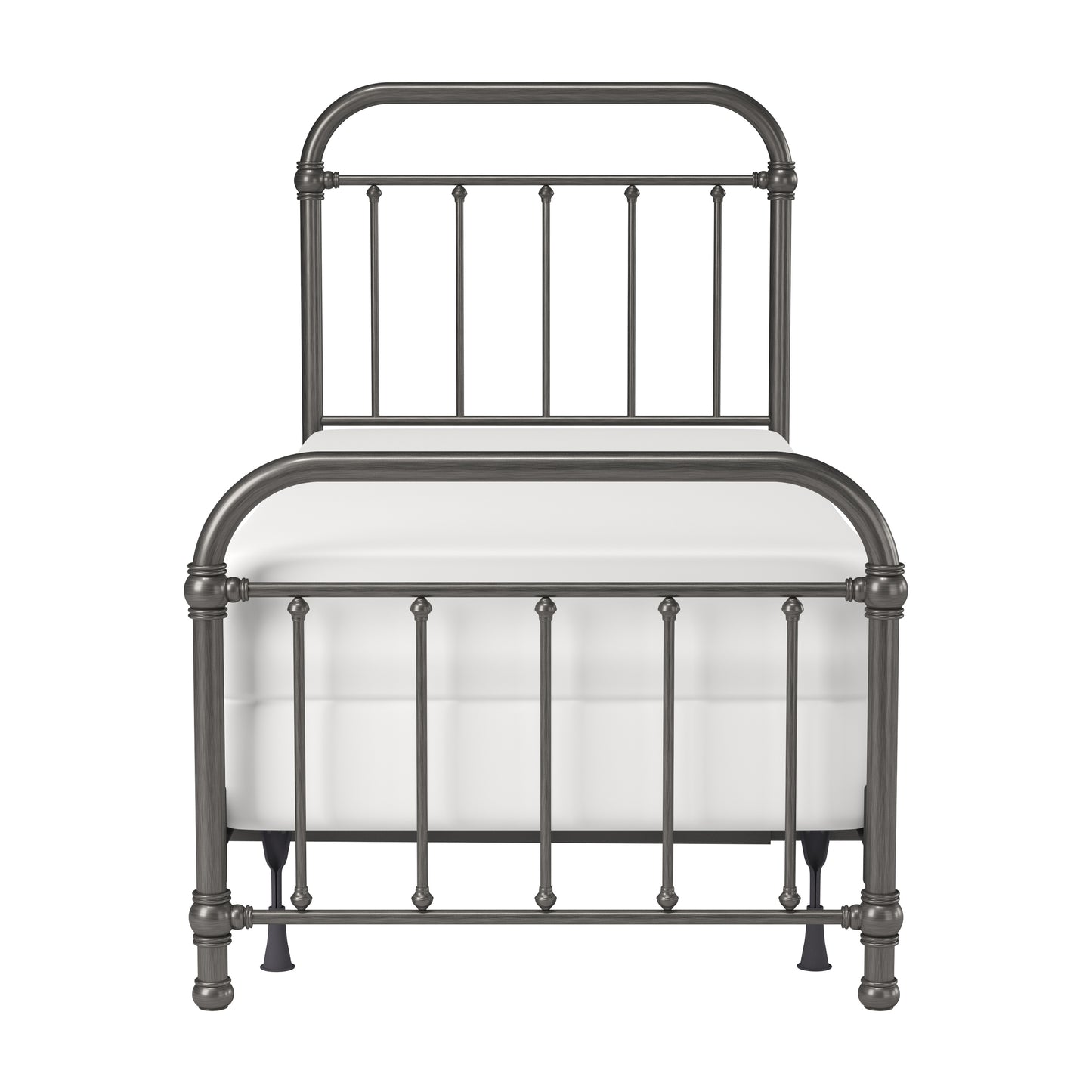 Hillsdale Furniture Kirkland Metal Twin Bed, Aged Pewter