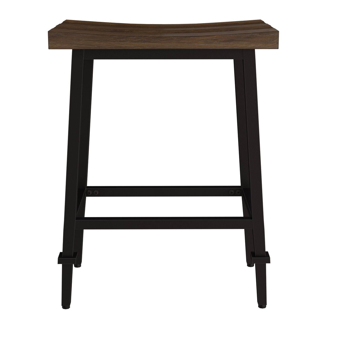 Hillsdale Furniture Trevino Metal Backless Counter Height Stool, Set of 2, Distressed Walnut