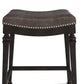 Hillsdale Furniture Vetrina Wood Backless Counter Height Stool, Black with Gold Rub