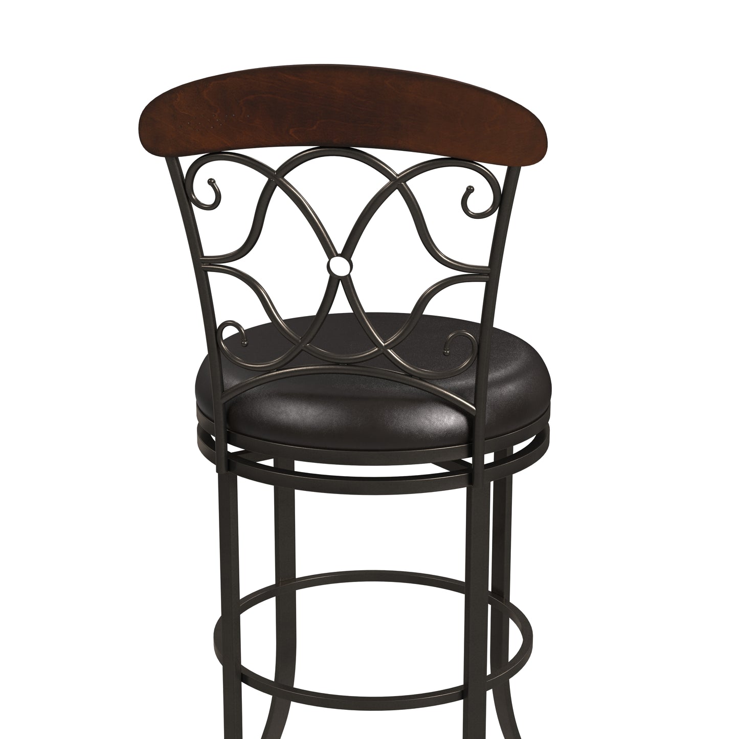 Hillsdale Furniture Dundee Commercial Grade Metal Bar Height Swivel Stool, Dark Coffee