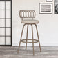 Hillsdale Furniture Canal Street Metal Adjustable Height Stool, Champagne Gold