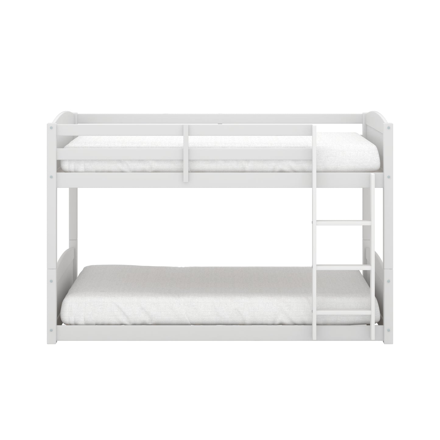 Living Essentials by Hillsdale Alexis Wood Arch Twin Over Twin Floor Bunk Bed, White