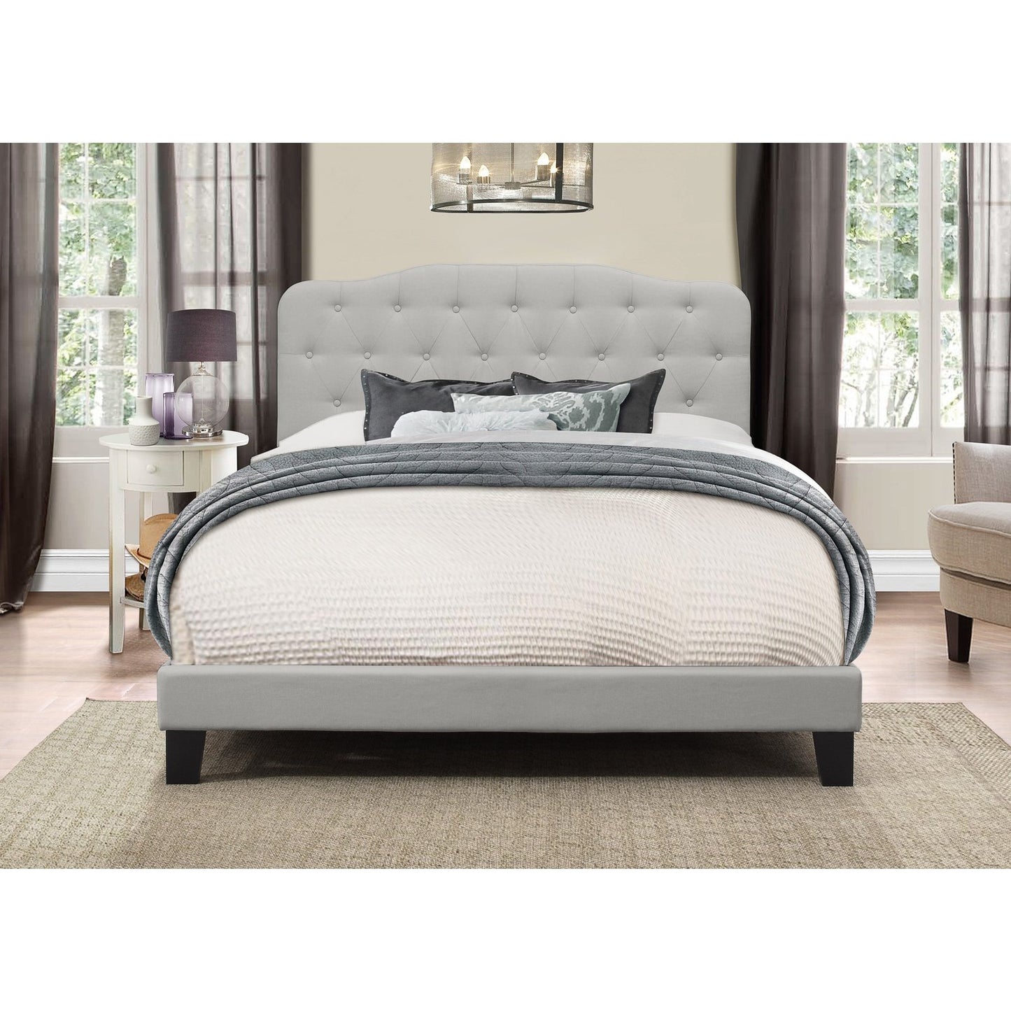 Hillsdale Furniture Nicole Full Upholstered Bed, Glacier Gray