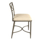 Hillsdale Furniture Wimberly Modern X-Back Metal Vanity Stool, Champagne Gold with Cream Fabric