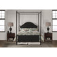 Hillsdale Furniture Cumberland Queen Metal Canopy Bed, Textured Black