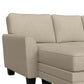 Hillsdale Furniture Upholstered Reversible Chaise Sectional with Storage Ottoman, Putty