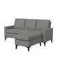 Hillsdale Furniture Matthew Upholstered Reversible Chaise Sectional, Smoke