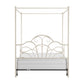 Hillsdale Furniture Dover Full Metal Canopy Bed, Cream