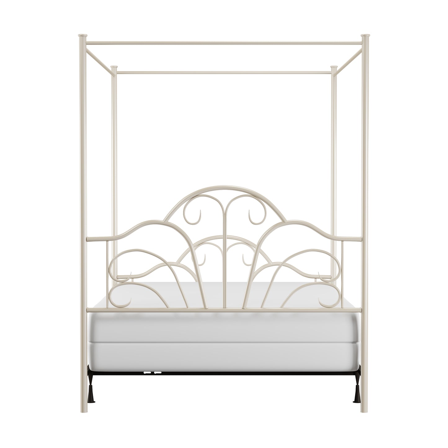 Hillsdale Furniture Dover Full Metal Canopy Bed, Cream