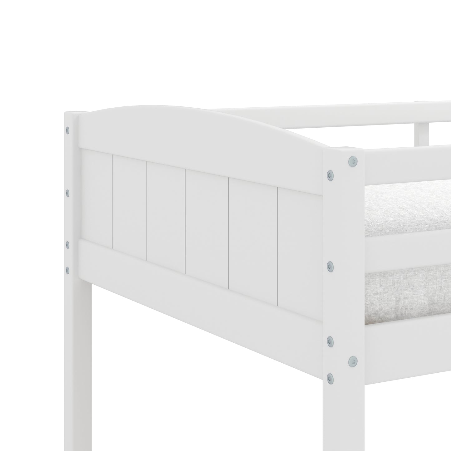 Living Essentials by Hillsdale Alexis Wood Arch Twin Loft Bed, White