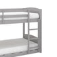 Living Essentials by Hillsdale Alexis Wood Arch Twin Over Twin Floor Bunk Bed, Gray