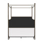 Hillsdale Furniture McArthur Queen Metal and Upholstered  Canopy Bed, Bronze with Linen Stone Fabric