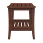 Hillsdale Furniture Preston Walnut Acacia Wood Shower Stool