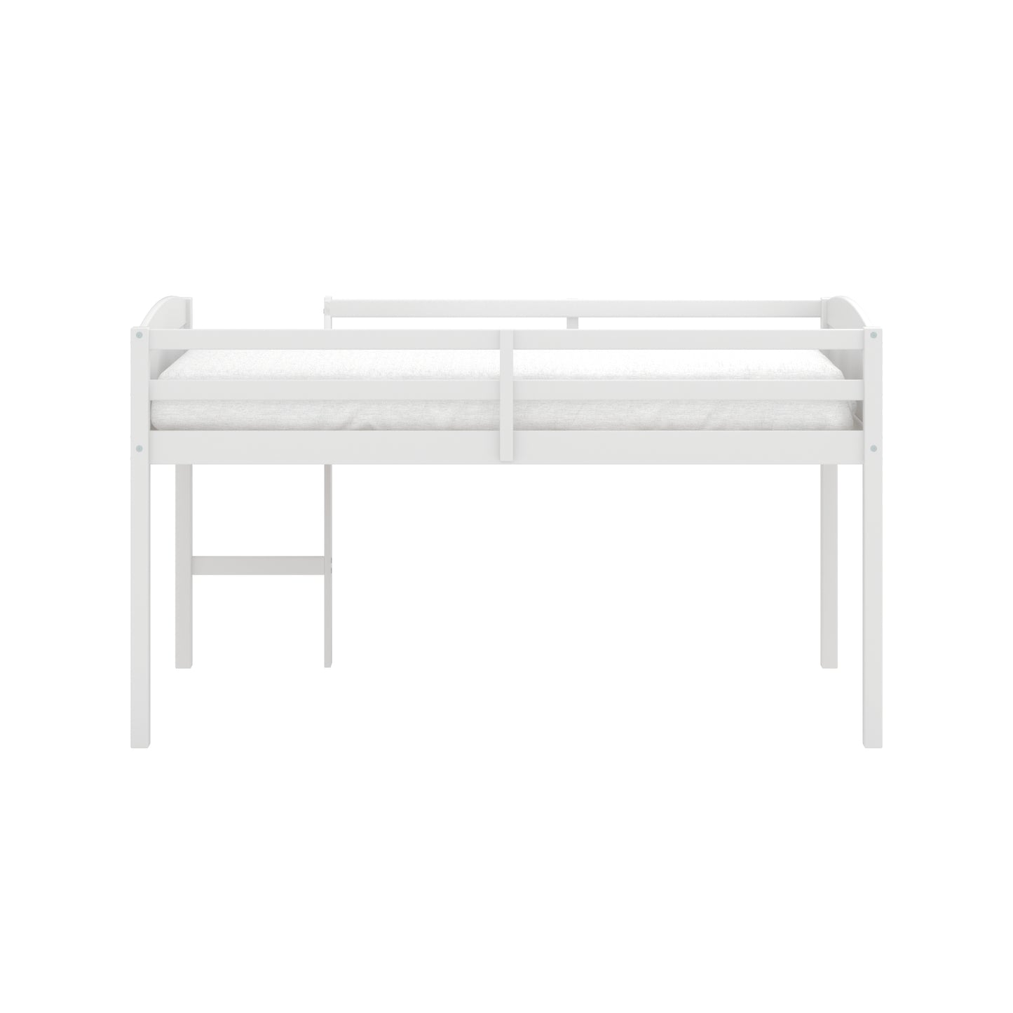 Living Essentials by Hillsdale Alexis Wood Arch Twin Loft Bed, White