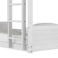 Living Essentials by Hillsdale Capri Wood Twin Over Twin Floor Bunk Bed, White