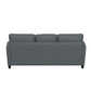 Living Essentials by Hillsdale Grant River Upholstered Sofa with 2 Pillows, Gray