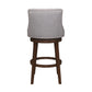 Hillsdale Furniture Halbrooke Wood Swivel Bar Height Stool, Gray Fabric