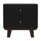 Living Essentials by Hillsdale Kincaid Wood 2 Drawer Nightstand, Matte Black