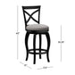 Hillsdale Furniture Ellendale Wood Swivel Counter Height Stool, Black