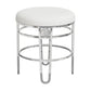 Hillsdale Furniture Dessa Glam Metal Vanity Stool, Chrome