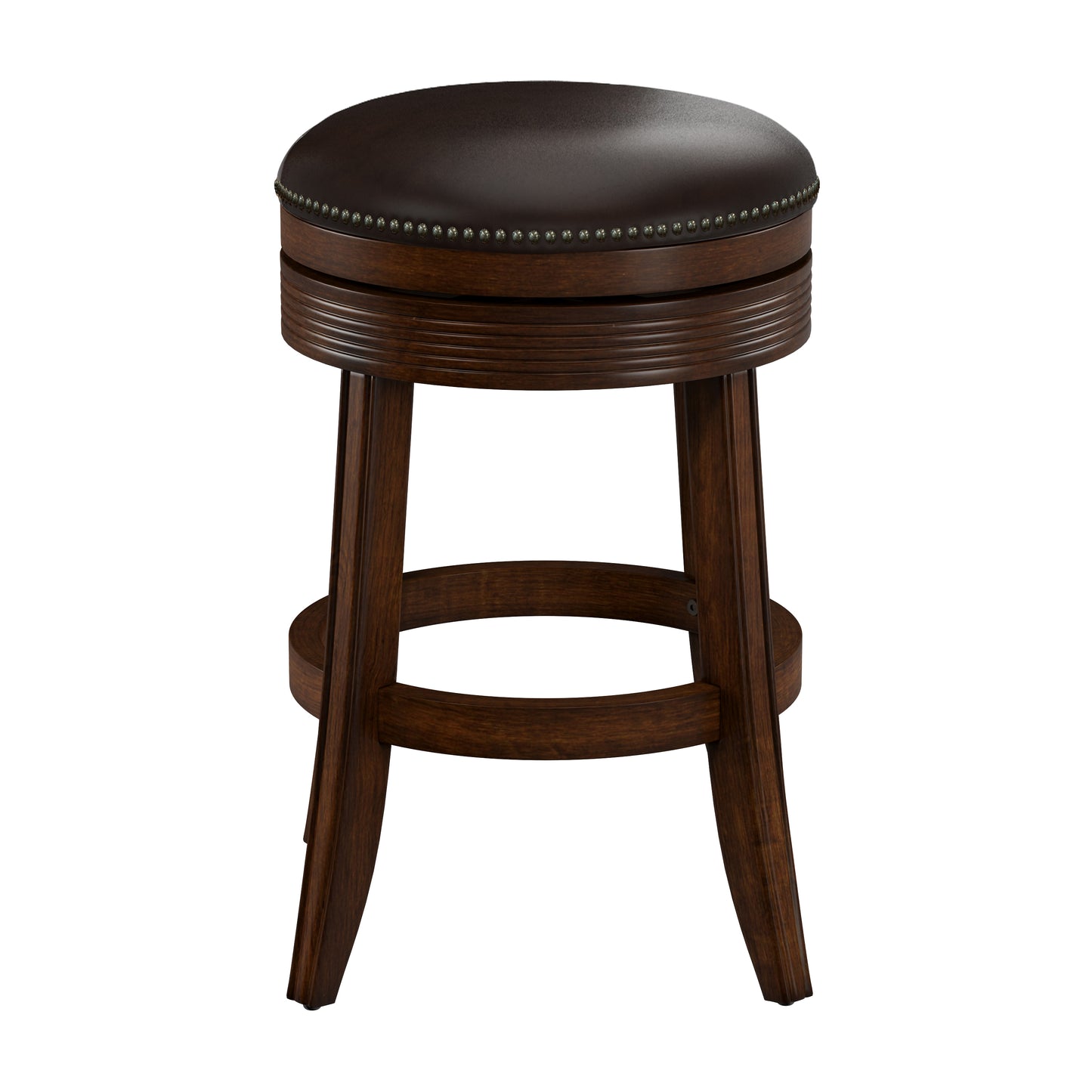 Hillsdale Furniture Tillman Wood Backless Bar Height Swivel Stool, Brown Cherry