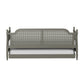 Hillsdale Furniture Melanie Wood and Cane Twin Daybed with Trundle, French Gray