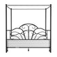 Hillsdale Furniture Dover King Metal Canopy Bed, Textured Black