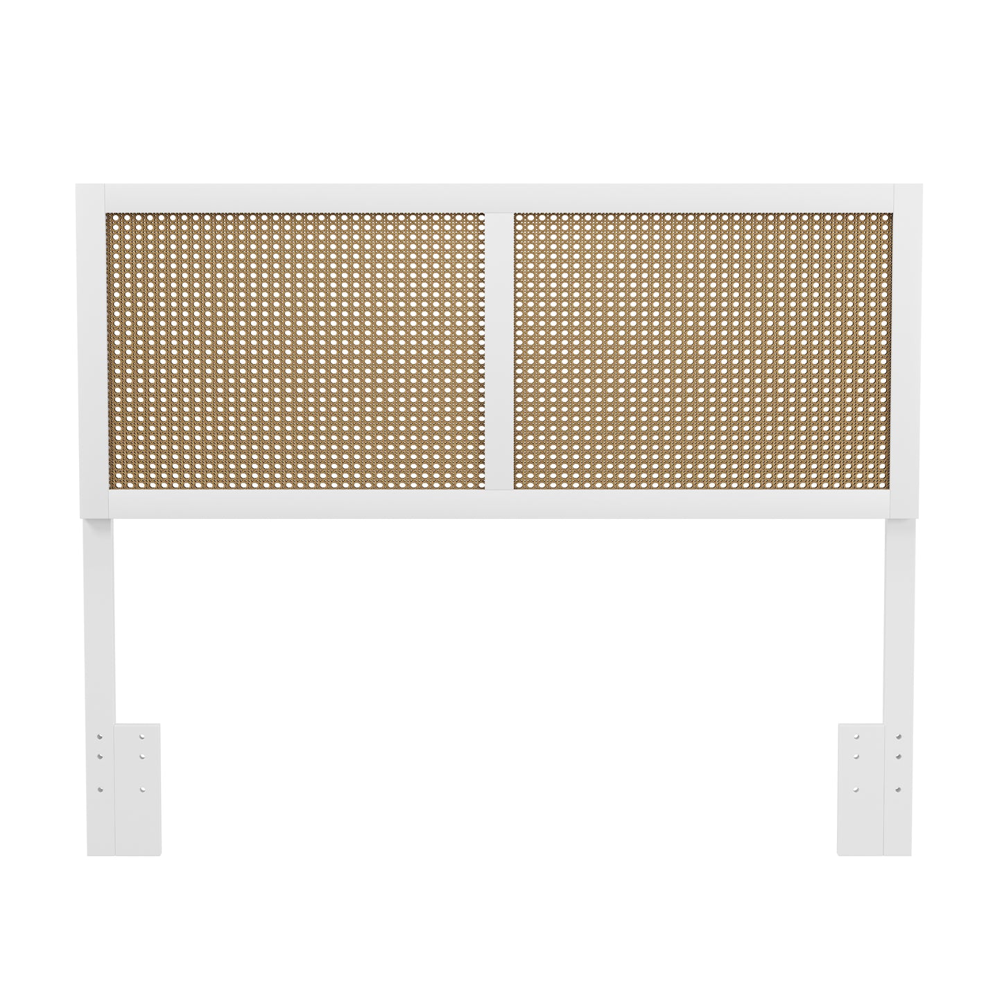 Hillsdale Furniture Serena Wood and Cane Panel Full/Queen Headboard, White