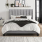 Hillsdale Furniture Crestone Upholstered Full Platform Bed, Silver/Gray