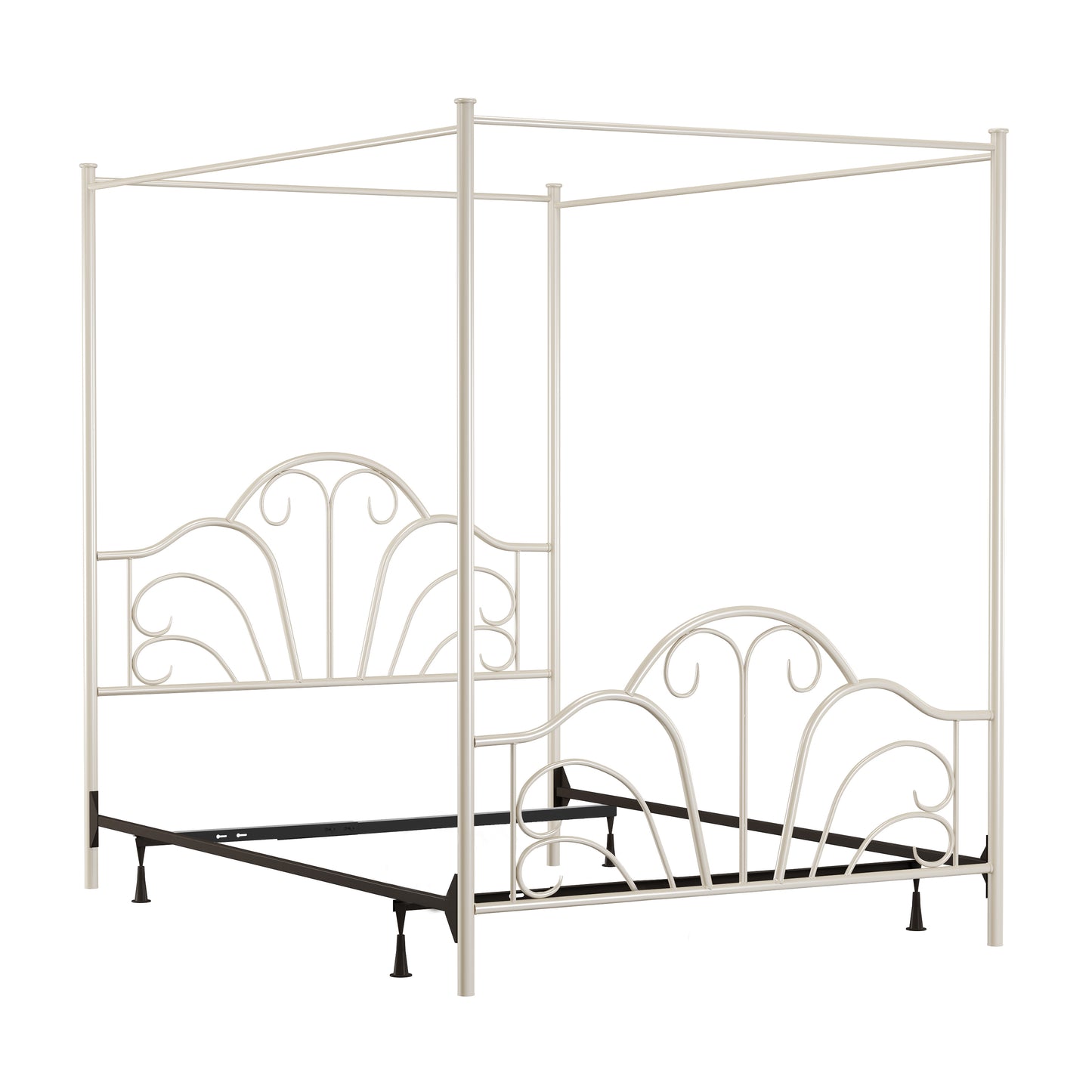 Hillsdale Furniture Dover Full Metal Canopy Bed, Cream