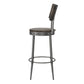 Hillsdale Furniture Jennings Wood and Metal Bar Height Swivel Stool, Rubbed Pewter Metal with Weathered Gray Wood