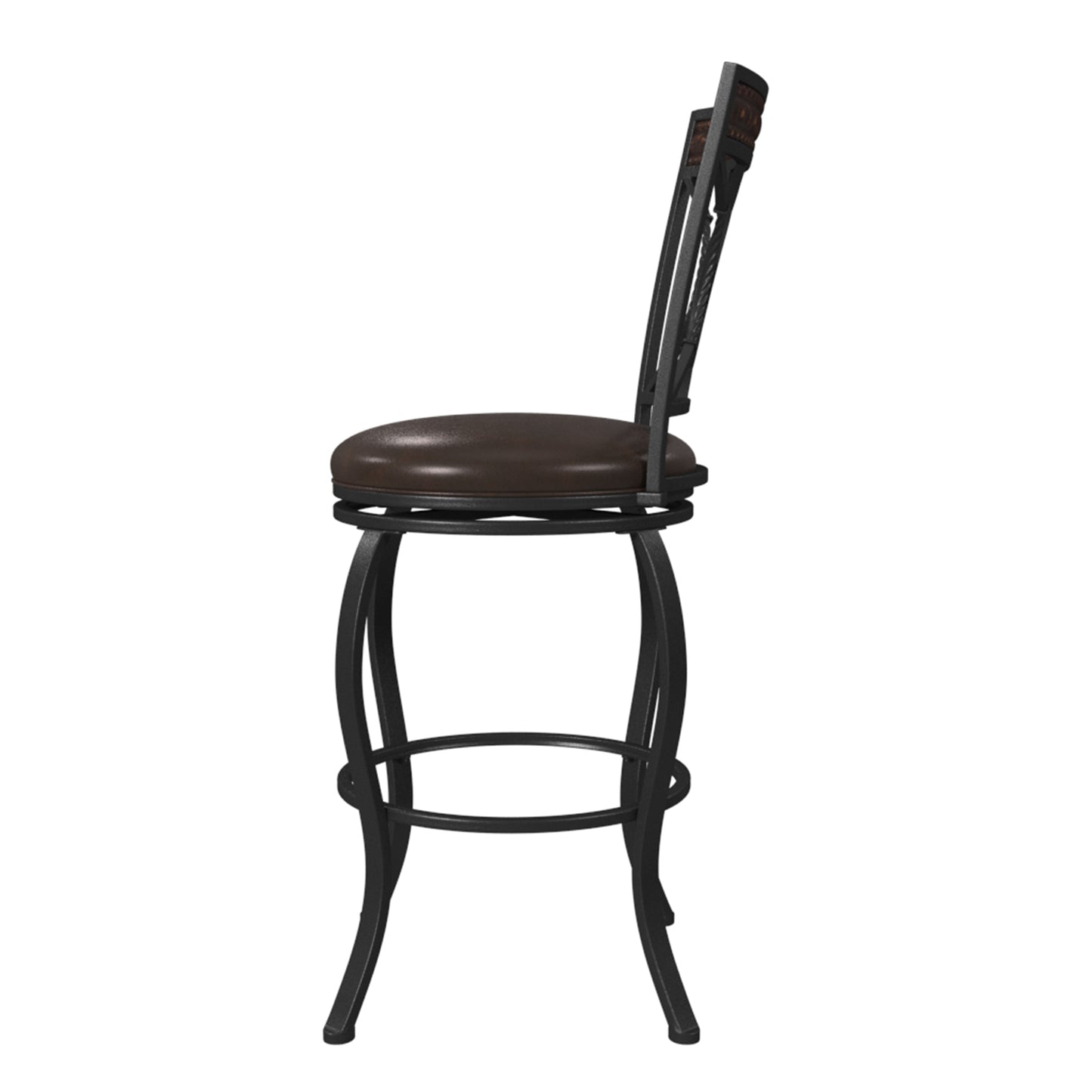 Hillsdale Furniture Kirkham Metal Counter Height Stool, Black Silver