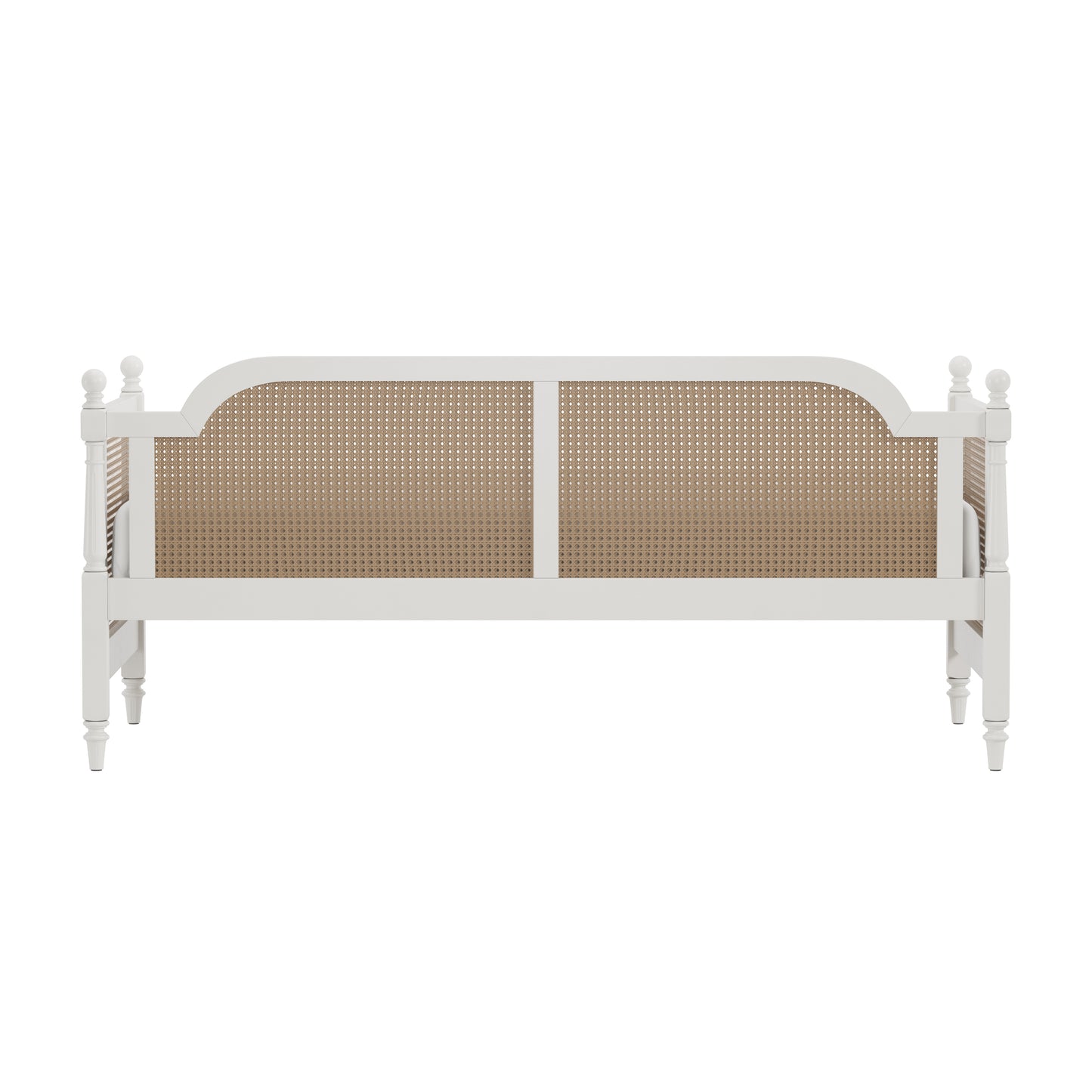 Hillsdale Furniture Melanie Wood and Cane Twin Daybed, White