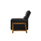 Hillsdale Furniture Garnett Modern Faux Leather Recliner, Black