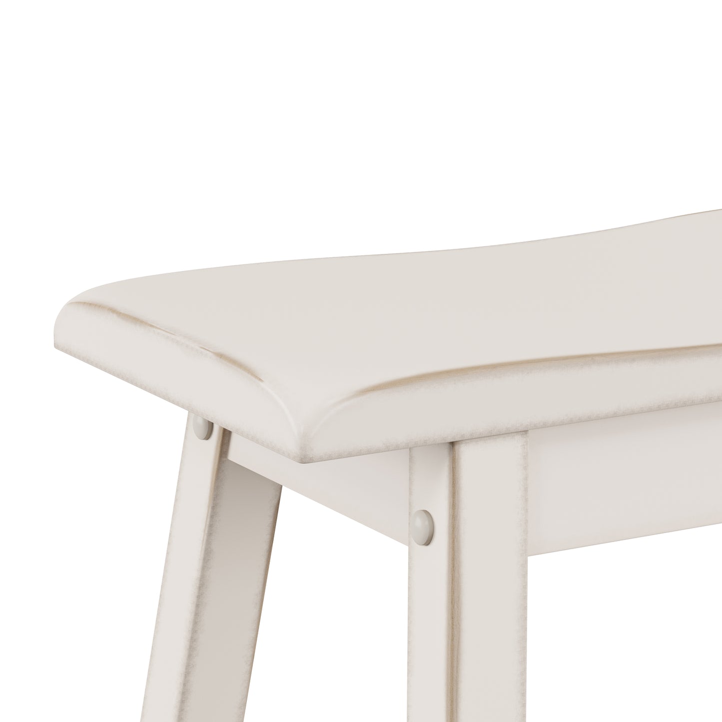 Hillsdale Furniture Moreno Wood Backless Bar Height Stool, Sea White