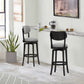 Hillsdale Furniture Sloan Wood Bar Height Swivel Stool, Black