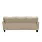 Hillsdale Furniture Upholstered Reversible Chaise Sectional with Storage Ottoman, Putty