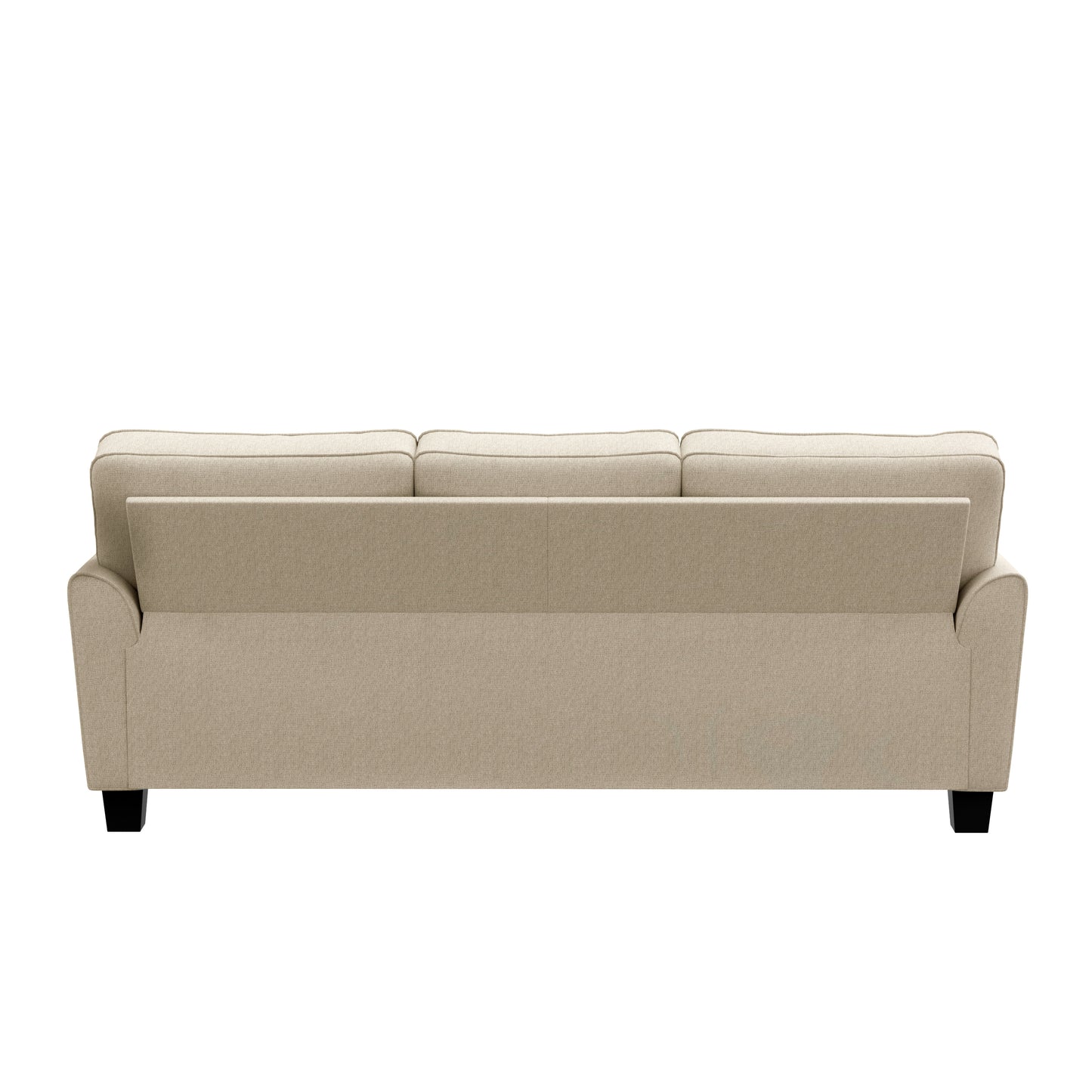 Hillsdale Furniture Upholstered Reversible Chaise Sectional with Storage Ottoman, Putty