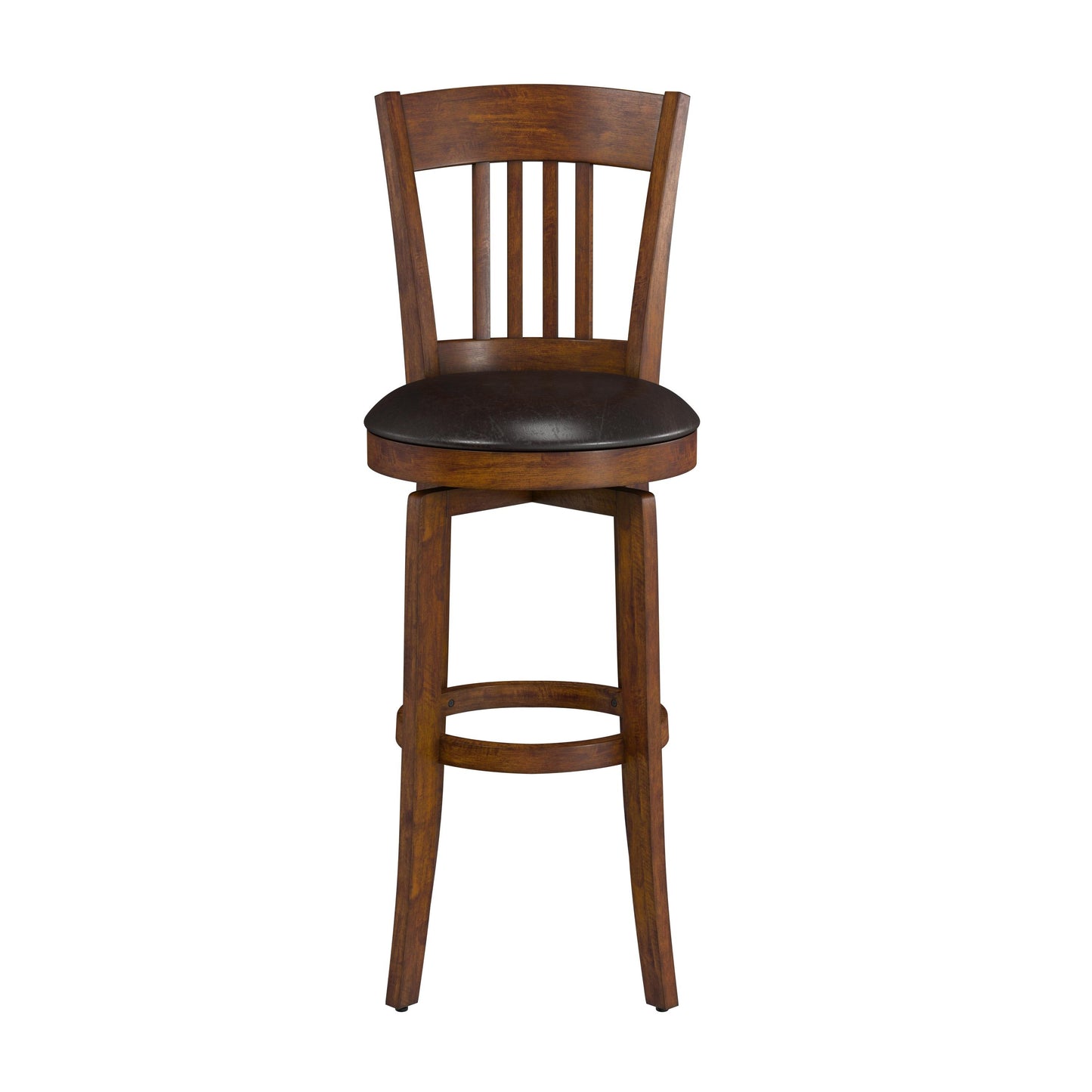 Hillsdale Furniture Canton Wood Bar Height Swivel Stool, Brown