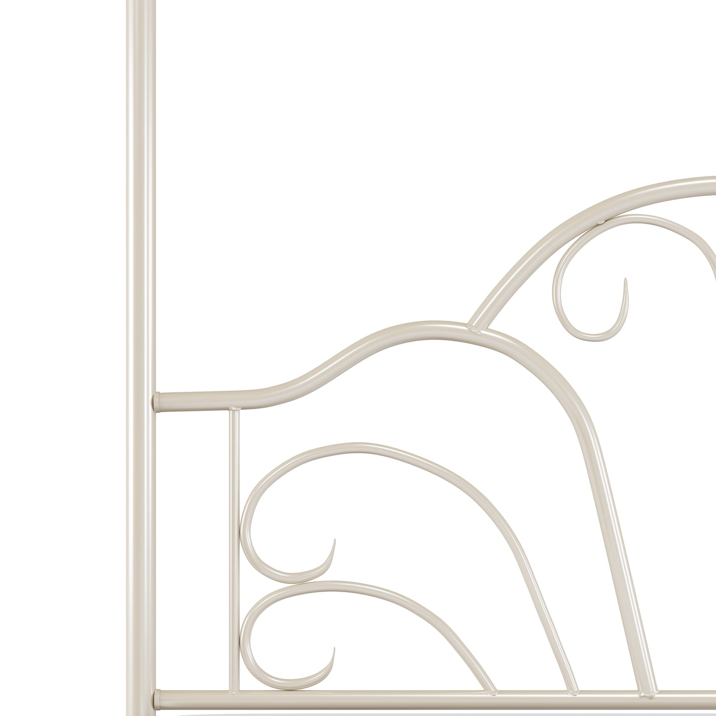 Hillsdale Furniture Dover Queen Metal Canopy Bed, Cream